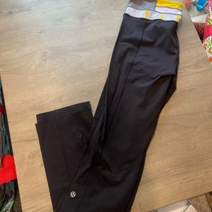 2 pairs of black stretch, workout pants Lululemon & Victoria Secret sport